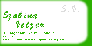 szabina velzer business card